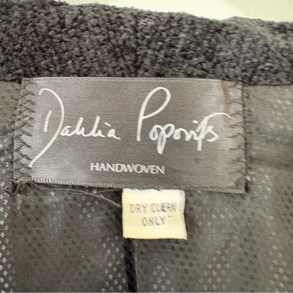 Dahlia Popovits Green Professional Artsy Tailored Blazer Jacket Women Size XL - Picture 13 of 16